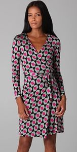 DVF New Julian Geometric Wrap Dress Size 4